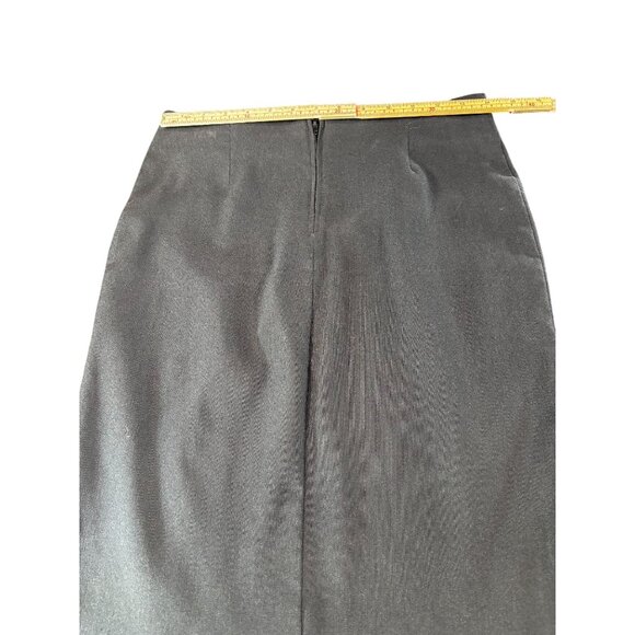 Forever 21 Womens Black A-Line Skirt With Side Slit Medium Rayon Blend - Picture 3 of 7